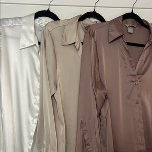 Elegant Satin Blouse Set -